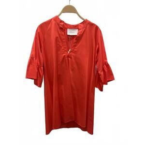 NEW KASIA women's light ruffle dress in coral